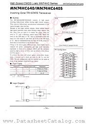 MN74HC640 datasheet pdf Panasonic