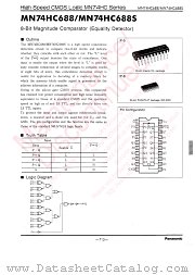 MN74HC688S datasheet pdf Panasonic