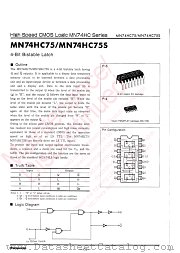 MN74HC75 datasheet pdf Panasonic