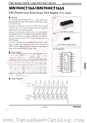 MN74HCT166S datasheet pdf Panasonic