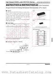 MN74HCT4051A datasheet pdf Panasonic