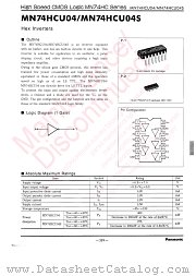 MN74HCU04 datasheet pdf Panasonic