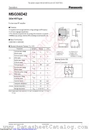 MSG36D42 datasheet pdf Panasonic