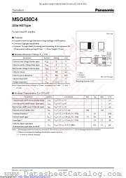 MSG430C4 datasheet pdf Panasonic