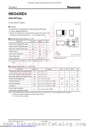 MSG430D4 datasheet pdf Panasonic