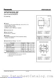 MTM76520 datasheet pdf Panasonic