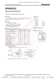 MTMF8233 datasheet pdf Panasonic