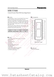 MW3758H datasheet pdf Panasonic