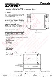 MW3769MAE datasheet pdf Panasonic