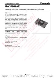 MW37961AE datasheet pdf Panasonic