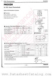 PN302H datasheet pdf Panasonic