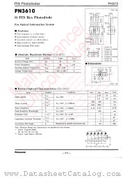 PN3610 datasheet pdf Panasonic