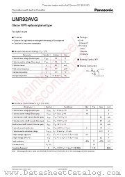 UNR92AVG datasheet pdf Panasonic