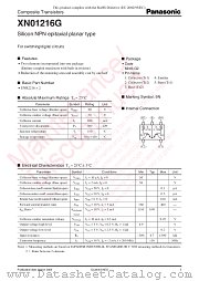 XN01216G datasheet pdf Panasonic