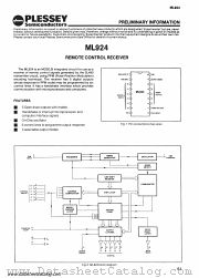ML924 datasheet pdf PLESSEY Semiconductors