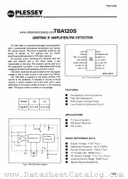 TBA120S datasheet pdf PLESSEY Semiconductors