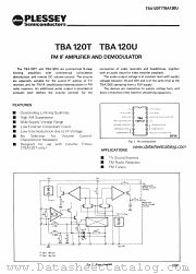 TBA120U datasheet pdf PLESSEY Semiconductors