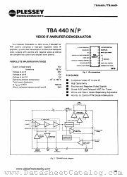 TBA440P datasheet pdf PLESSEY Semiconductors