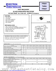 FR807 datasheet pdf Rectron Semiconductor