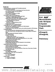 ATMEGA16-16AC datasheet pdf Atmel