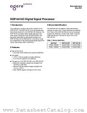 DSP16410 datasheet pdf Agere Systems