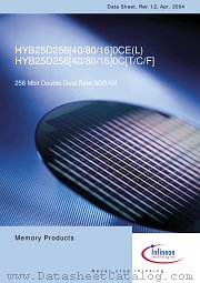 HYB25D256160CE-5A datasheet pdf Infineon