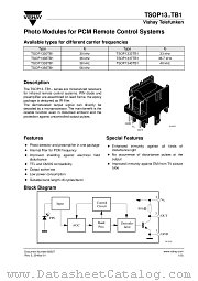 TSOP1336TB1 datasheet pdf Vishay