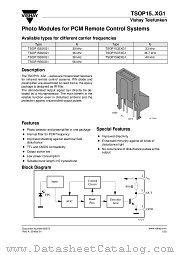TSOP1556XG1 datasheet pdf Vishay
