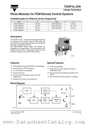 TSOP1836ON1 datasheet pdf Vishay