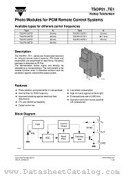 TSOP2130TE1 datasheet pdf Vishay