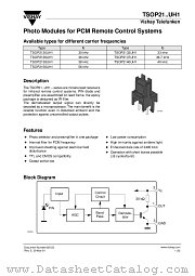 TSOP2136UH1 datasheet pdf Vishay