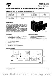 TSOP1230WI1 datasheet pdf Vishay