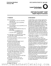DSP1609 datasheet pdf Agere Systems