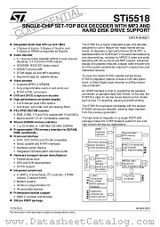STI5518 datasheet pdf ST Microelectronics