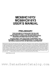 MC68HC916Y3 datasheet pdf Motorola