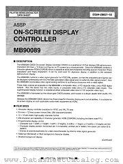 MB90089 datasheet pdf Fujitsu Microelectronics