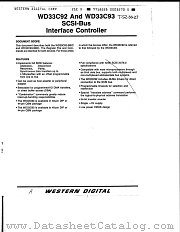 WD33C92 datasheet pdf Western Digital