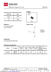 2SB1697T100 datasheet pdf ROHM
