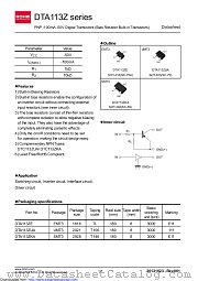 DTA113ZUAFRAT106 datasheet pdf ROHM
