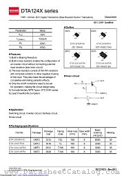 DTA124XUAFRAT106 datasheet pdf ROHM