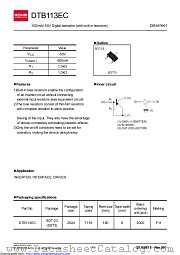 DTB113EC datasheet pdf ROHM