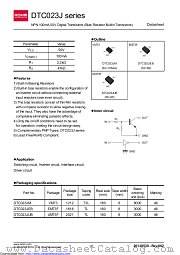 DTC023JUBTL datasheet pdf ROHM