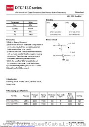 DTC113ZUAFRAT106 datasheet pdf ROHM