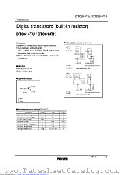 DTC614TUT106 datasheet pdf ROHM