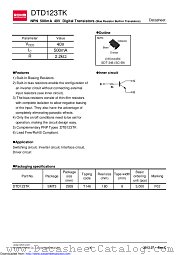 DTD123TKT146 datasheet pdf ROHM