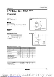 RTQ020N03 datasheet pdf ROHM