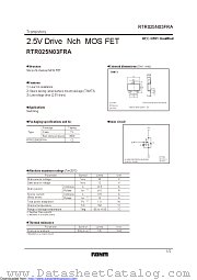 RTR025N03FRATL datasheet pdf ROHM