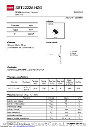 SST2222AHZG datasheet pdf ROHM