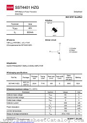 SST4401HZGT116 datasheet pdf ROHM