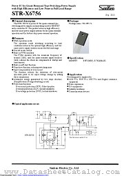 STR-X6756 datasheet pdf Sanken